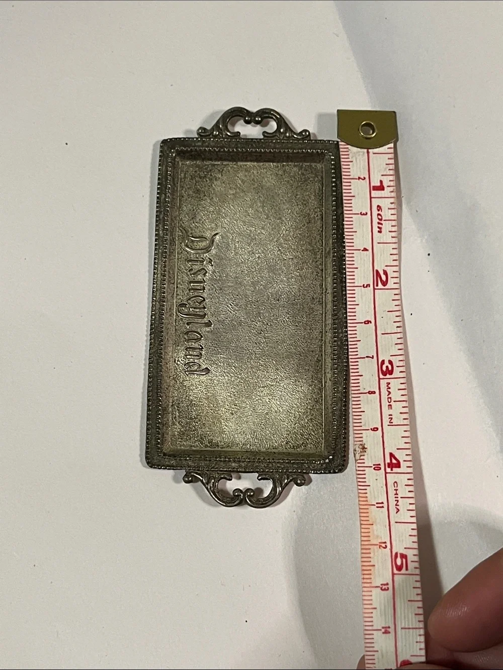 Disney Embossed Metal Vanity Tray in Aged Gold